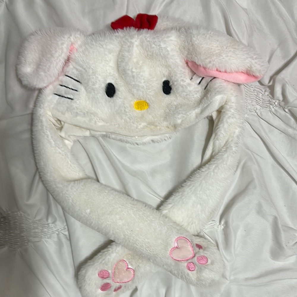 Cute hello kitty Ear Hat with Pink Accent